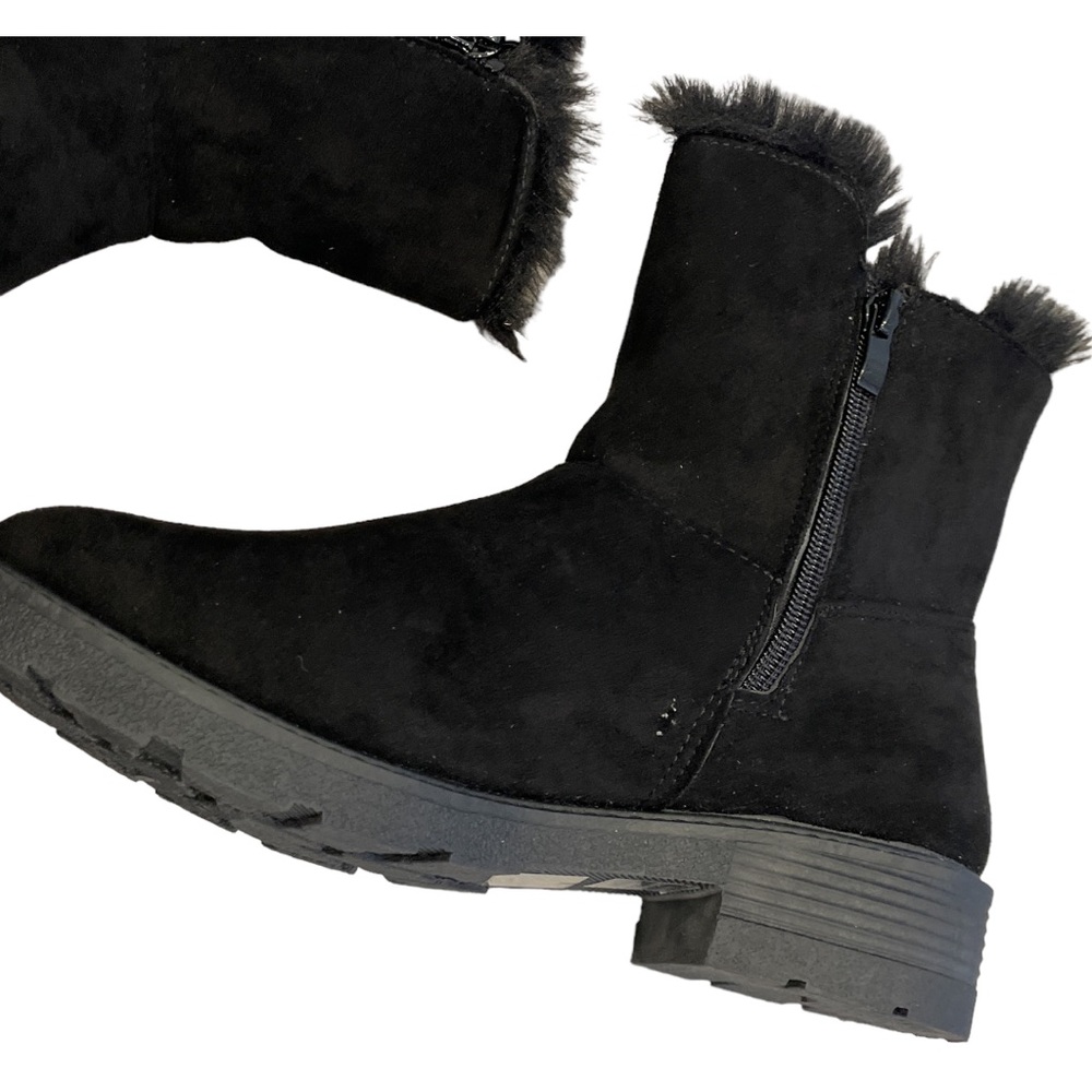 OLIVIA MILLER Rosemary Faux Fur Boot in Black - Size 7 - Picture 2 of 5